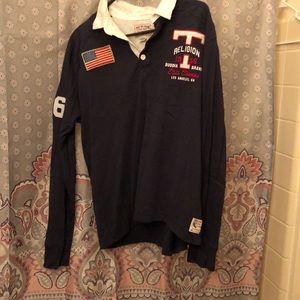 Men’s True Religion Long Sleeve Polo Shirt